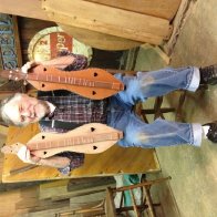 Howard Rugg and his two short scale "sweetheart dulcimer
