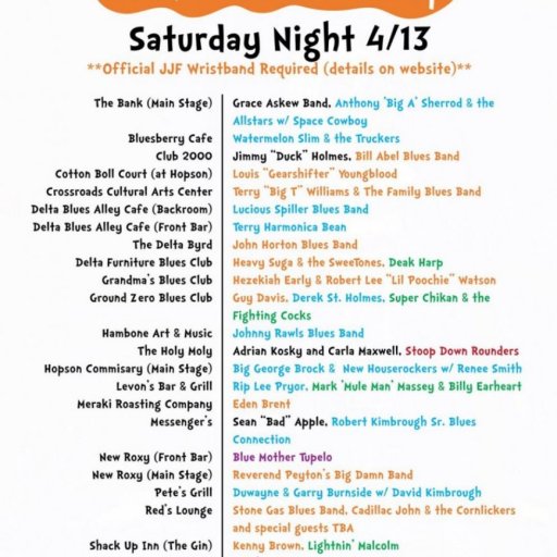 Juke Joint Festival 2019 Saturday Night 