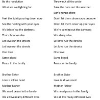 Peace in the Family,lyrics (7x5)