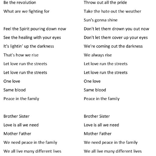 Peace in the Family,lyrics (7x5)