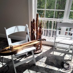 Simerman dulcimer and flutes, memorial performance, country club.JPG