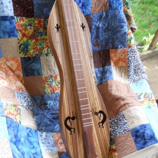 "Kokopelli" dulcimer by Molly McCurdy, Light o' the Moon Dulcimers