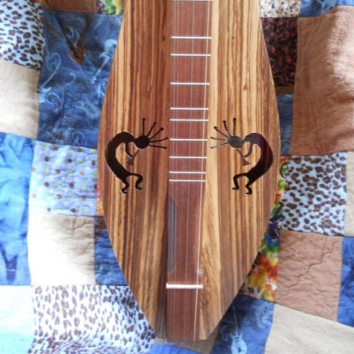 "Kokopelli" dulcimer by Molly McCurdy, Light o' the Moon Dulcimers