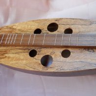 Spalted sycamore dulcimer (finished)