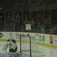 Pre-game warm ups(Tim Thomas)