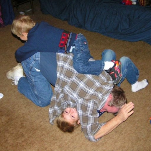 Wrestlin' with the grandkids