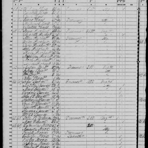 1850 Census Lawrence KY John and Napolean Prichard r