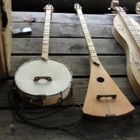 Kevin's banjo/dulcimer fret and strum stick, Wartz 10/14/12