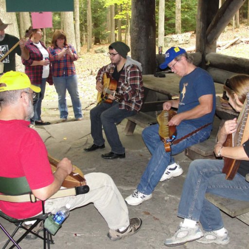 Jammin' with autoharp at Wartz and All, October 2012