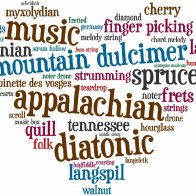 Mountain Dulcimer word cloud...