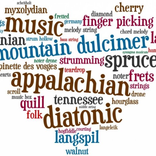 Mountain Dulcimer word cloud...