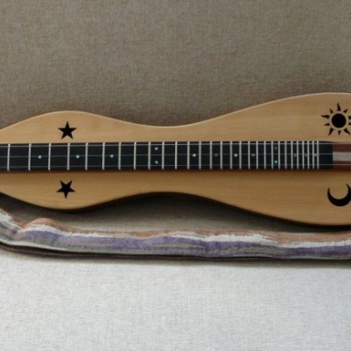 Chromatic dulcimer with new strap 3-2014