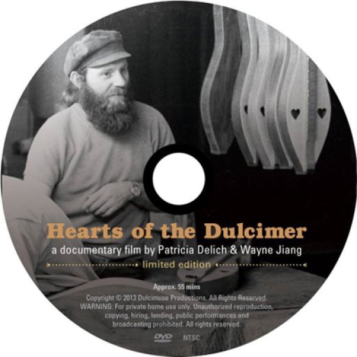 Disc design for Hearts of the Dulcimer DVD