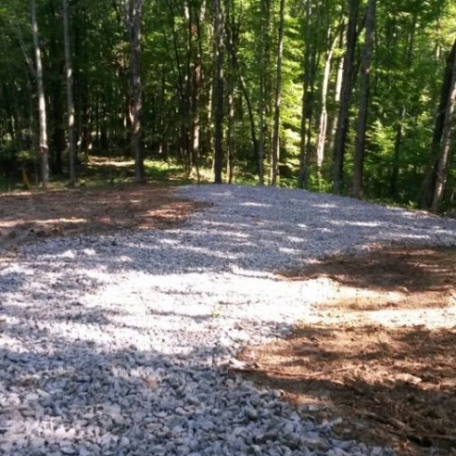 Driveway to buiding site