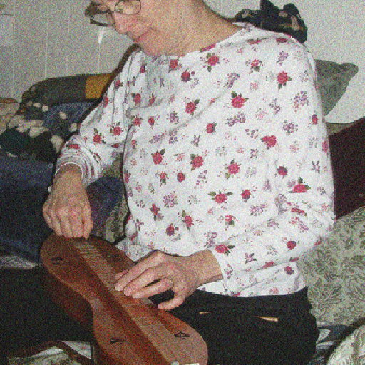 Playing dulcimer for my mom