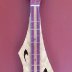 Cherry and purpleheart Vulcan dulcimer