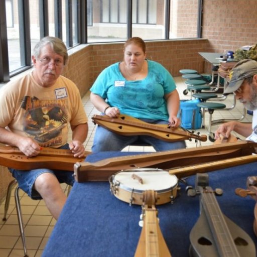 A little jam session around Kevin's Table.