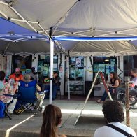 Mini Blues Festival in front of Cat Head Delta Blues & Folk Art