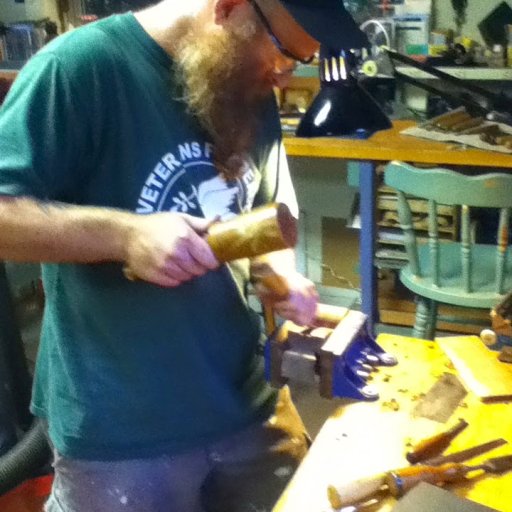 Carving away!