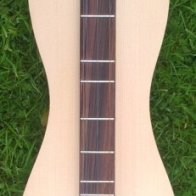 4 string hourglass dulcimer made by John Rawlinson