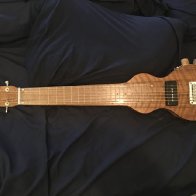 lap steel guitar  front  figured sheduah